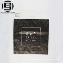 Black patch handle hdpe plastic shopping bag